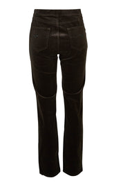 Product shot of the Pin Cord Slim Pant in colour Olive (Green), from the back