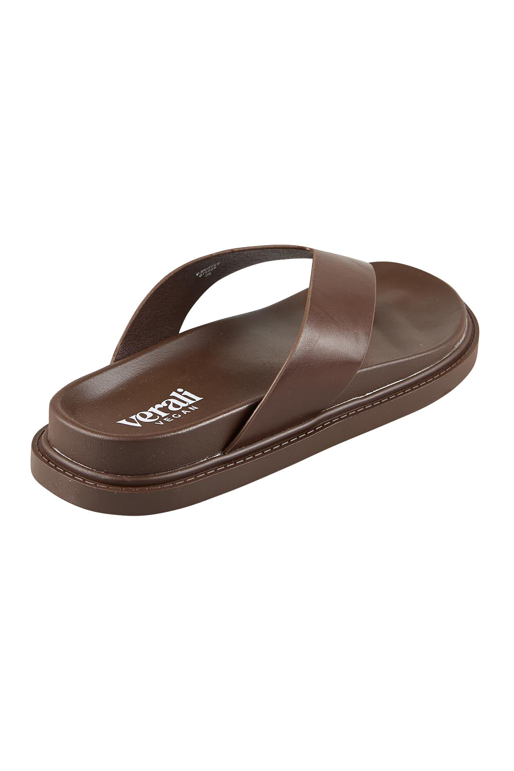 Product shot of the Bridget Slide - Chocolate in colour Chocolate, from the back