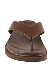 Product shot of the Bridget Slide - Chocolate in colour Chocolate, showing detail