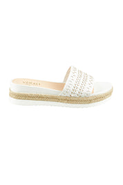Product shot of the Denver Slide in colour White (White), from the front