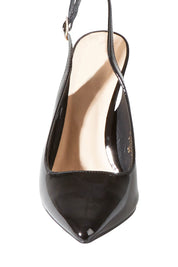 Product shot of the Harden Stiletto Pumps in colour Blkpatent (Black), detail