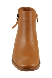 Product shot of the Hawk Double Zip Ankle Boot in colour Tan, detail