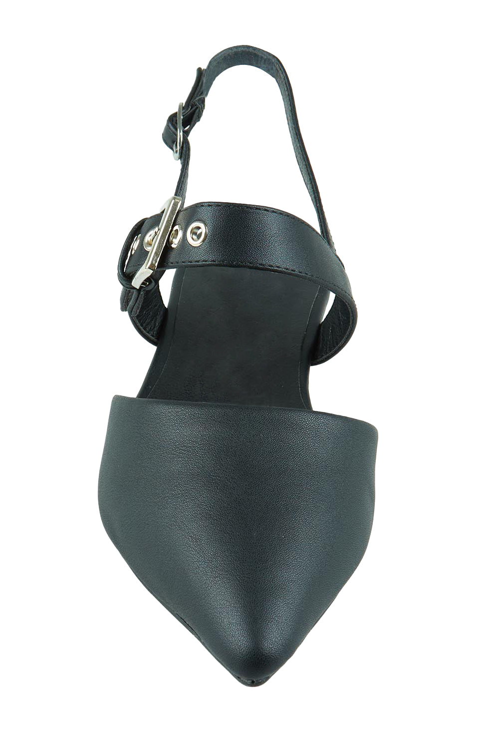 Product shot of the Idaho Ballet Flat in colour Black (Black), detail