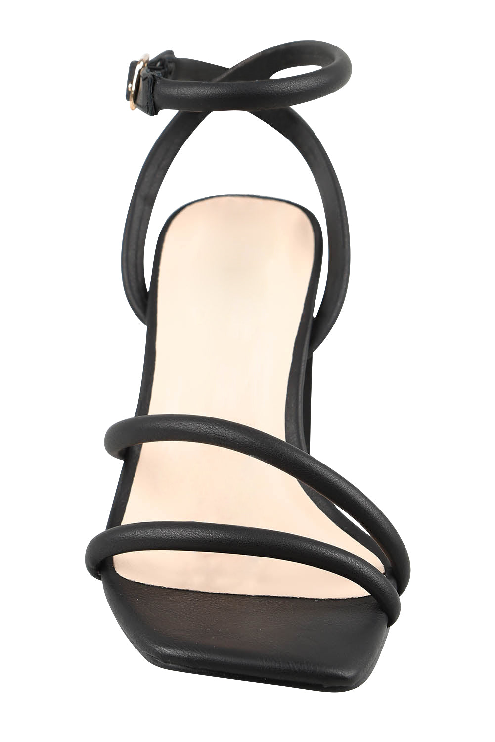 Product shot of the Nadia Heel in colour Black (Black), detail