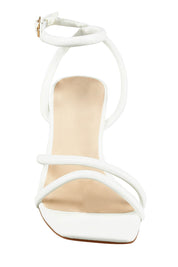 Product shot of the Nadia Heel in colour White (White), detail
