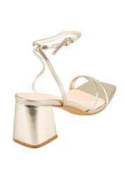 Product shot of the Stevie Heel - Champagnegold in colour Champagnegold, from the back