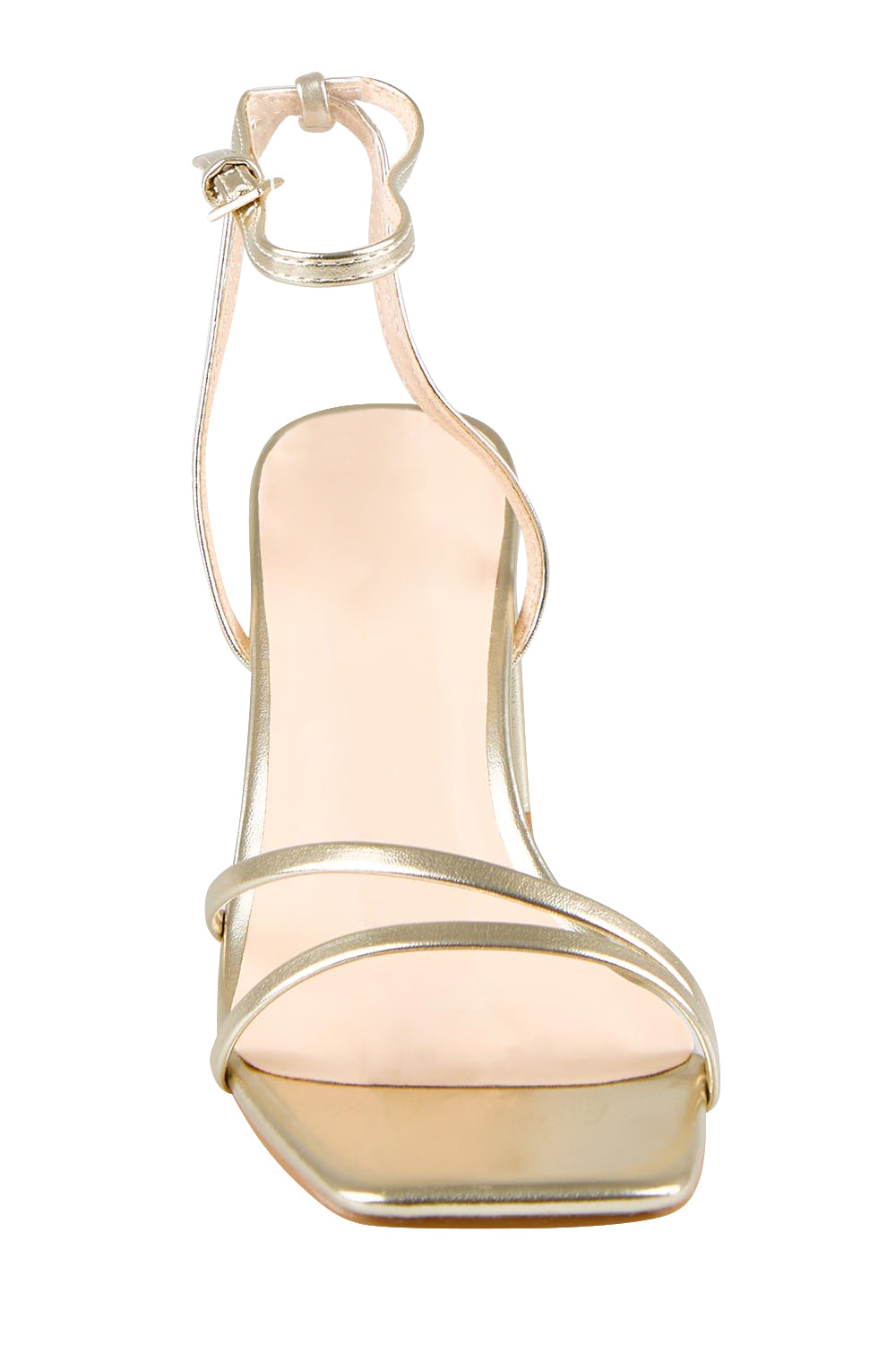 Product shot of the Stevie Heel - Champagnegold in colour Champagnegold, showing detail