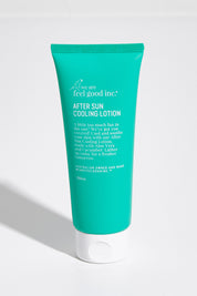 A model wearing size OneSize of the After Sun Cooling Lotion in colour Aftersun (Green), from the front, showing the whole outfit
