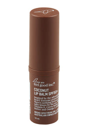 Product shot of the Coconut Lip Balm Spf50+ in colour Coconut, from the front