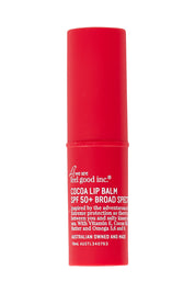 Product shot of the Signature Lip Balm SPF 50+ in colour Cocoalip (Red), from the front
