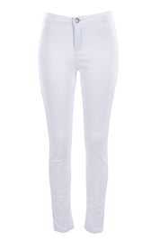 Product shot of the Charlee High Rise Skinny Jean in colour White (White), from the front