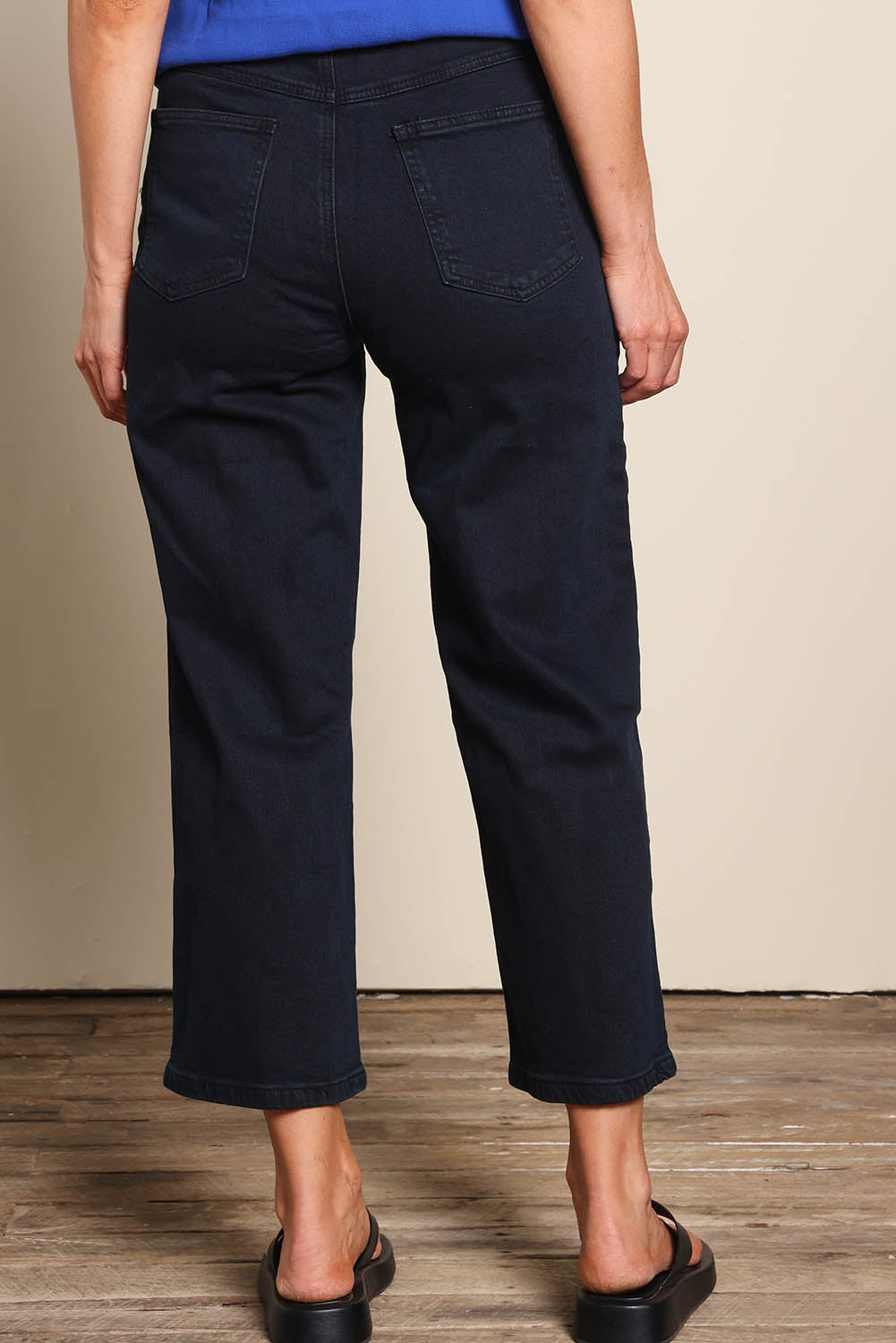 Steph High Rise Wide Leg Jean - Black