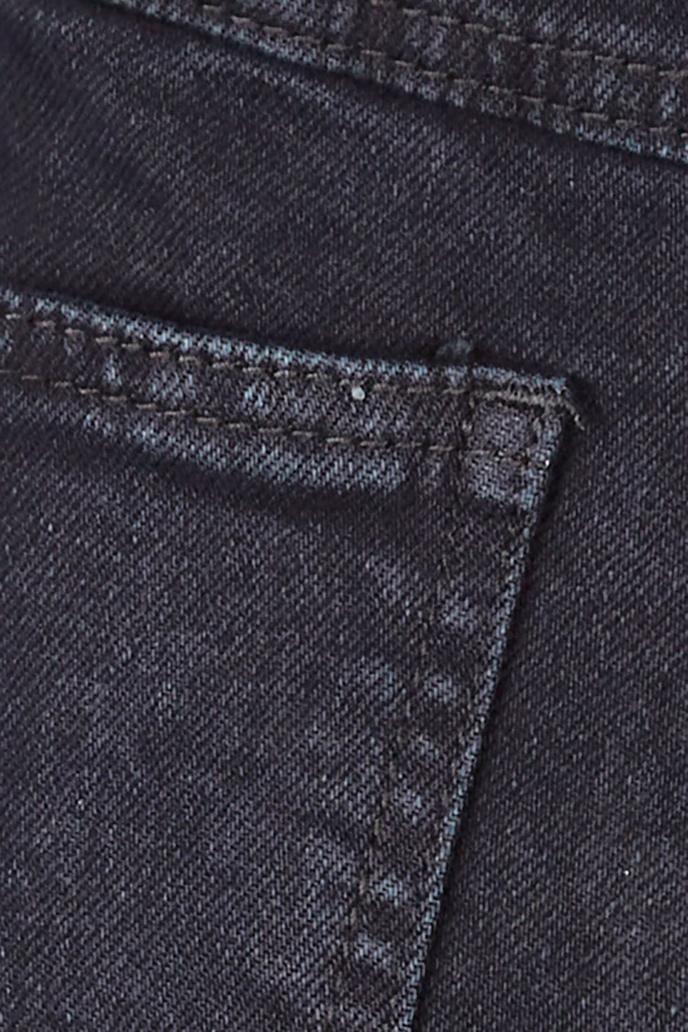 Product shot of the Steph High Rise Wide Leg Jean in colour Black (Black), detail