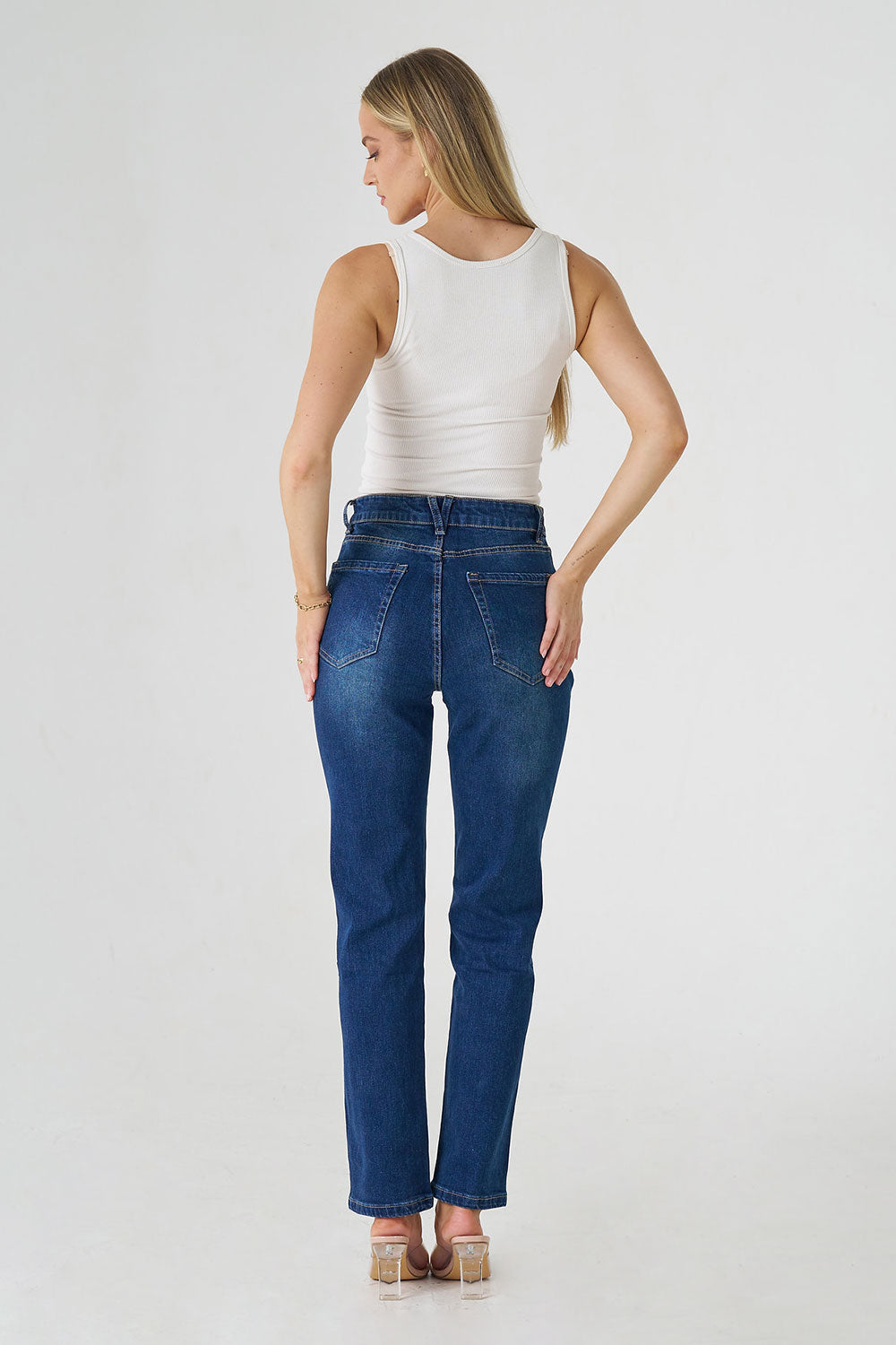 Tilly High-Waisted Straight Leg Jean - Middenim