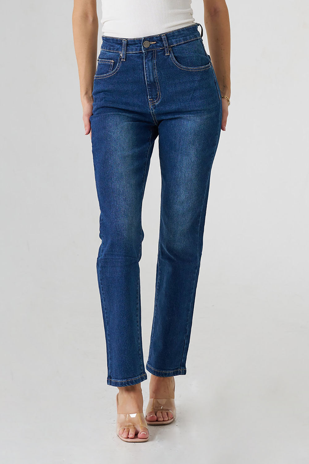 Tilly High-Waisted Straight Leg Jean - Middenim