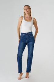 Tilly High-Waisted Straight Leg Jean - Middenim