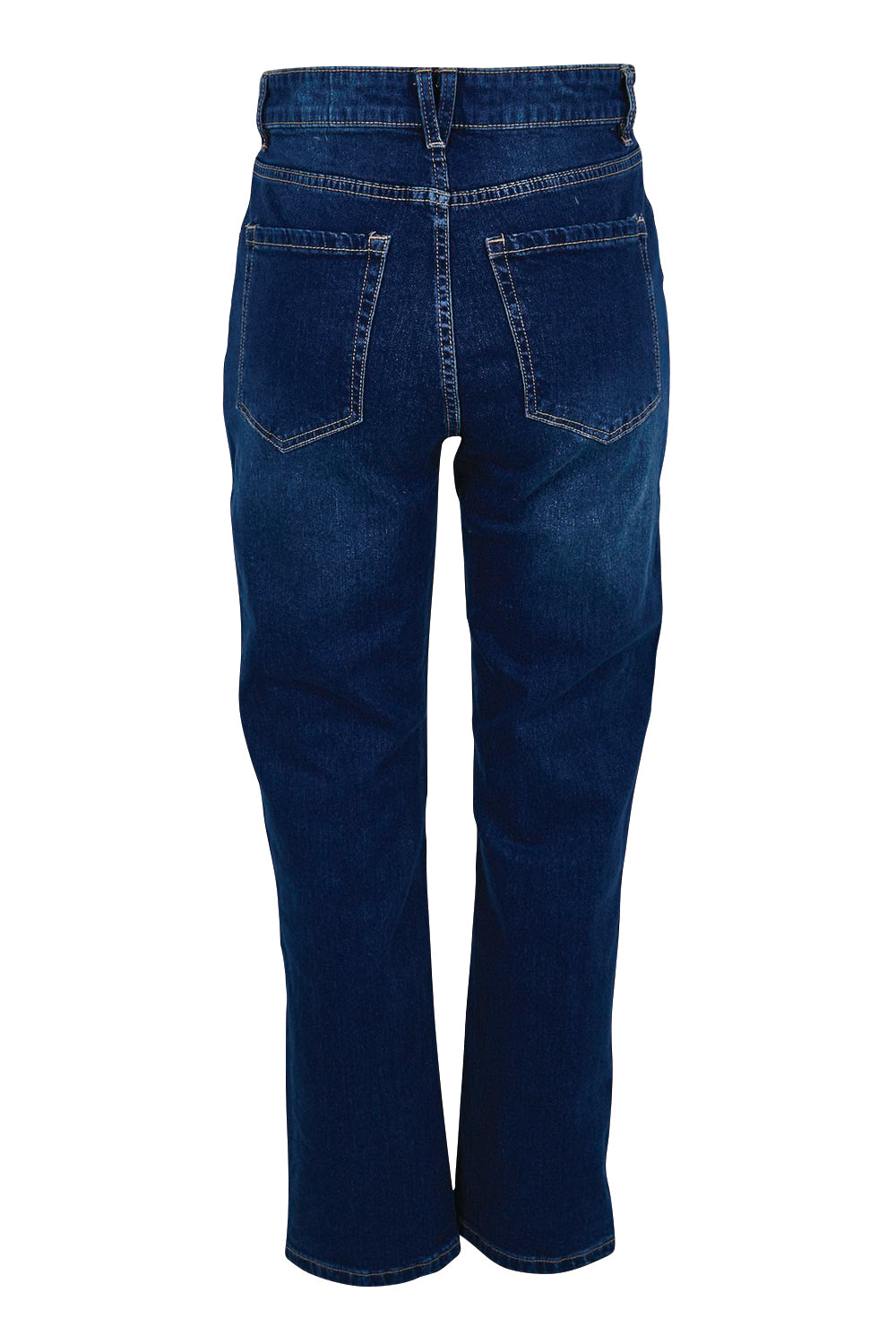 Product shot of the Tilly High-Waisted Straight Leg Jean - Middenim in colour Middenim, from the back