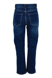 Product shot of the Tilly High-Waisted Straight Leg Jean - Middenim in colour Middenim, from the back