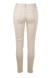 Product shot of the Raven Skinny in colour Cream (White), from the back