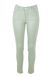 Product shot of the Raven Skinny in colour Green (Green), from the front