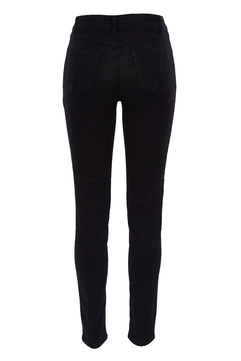 Product shot of the Belle High Waist Jean in colour Black (Black), from the back