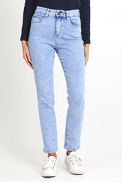 Ava High-Waisted Straight Leg Jean - Lightdenim