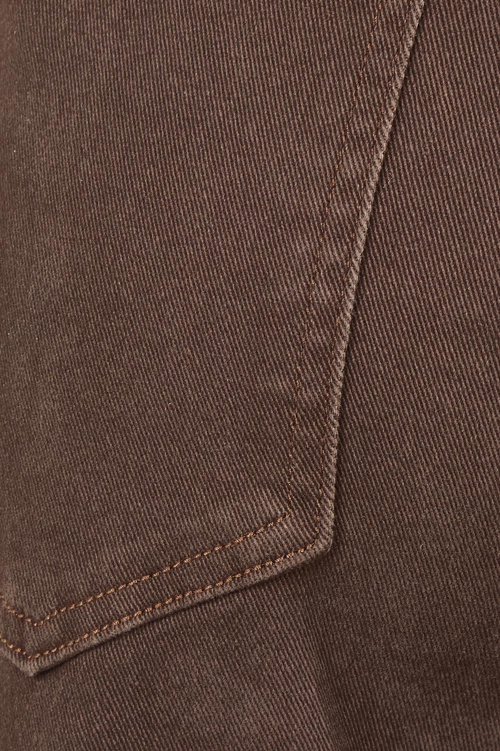 Product shot of the Elsie Highin colourWaisted Wide Leg Jean - Chocolate, detail