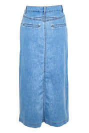 Isla Panelled Denim Midi Skirt - Denim