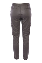 Product shot of the Harlow Cargo Jogger in colour Grey (Grey), from the back