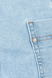 Product shot of the Elle Highin colourWaisted Shorts - Lightdenim (Blue), detail