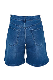 Product shot of the Kate Highin colourWaisted Shorts - Dkdenim (Blue), from the back