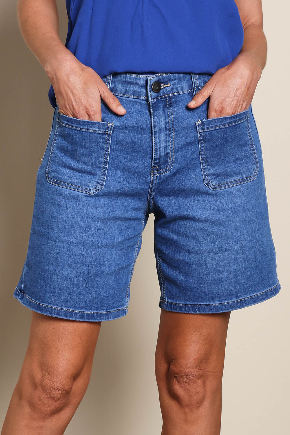 Kate High-Waisted Shorts - Lightdenim