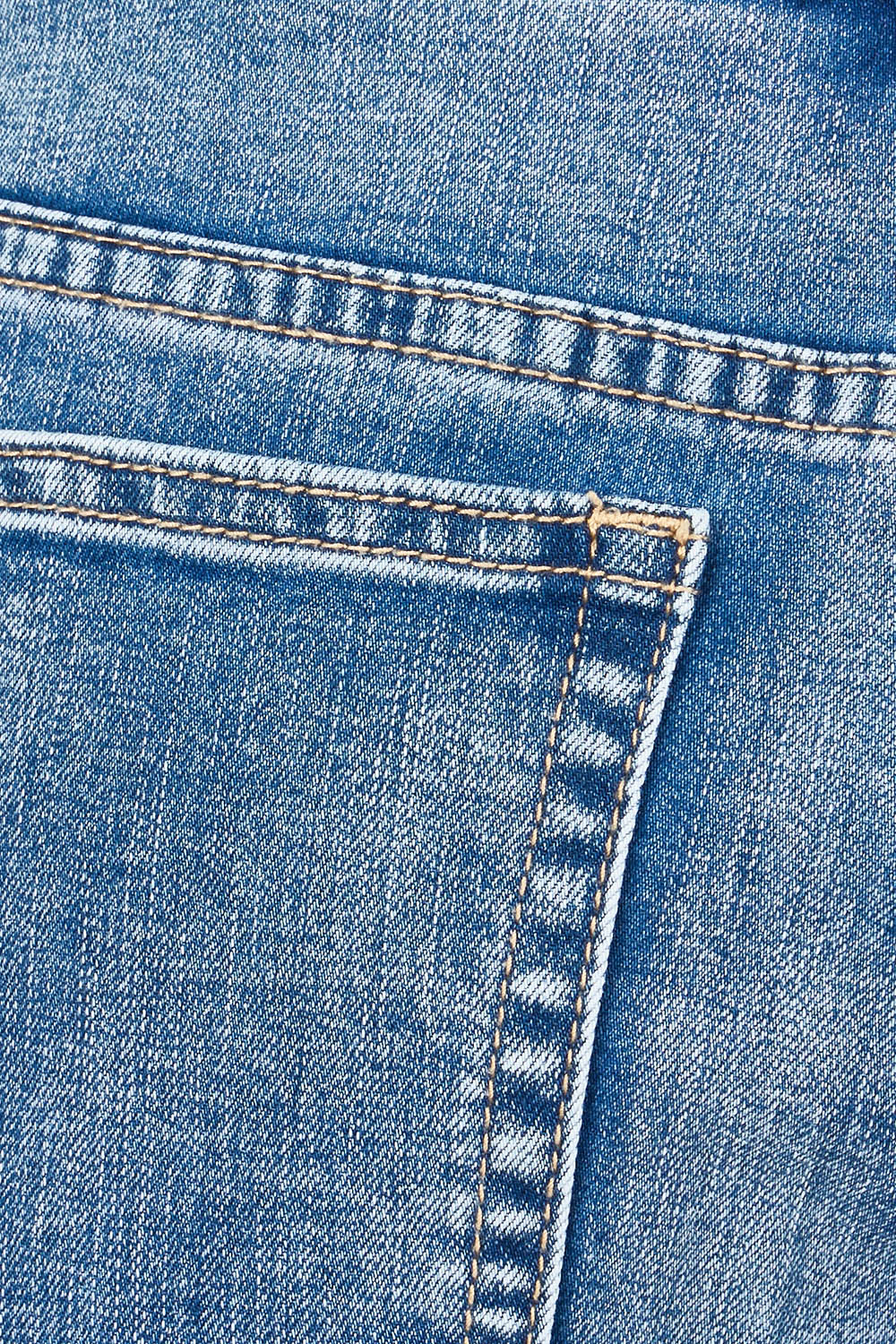 Product shot of the Katie Highin colourWaisted Front Pocket Wide Leg Jean - Lightdenim (Blue), detail