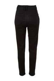 Product shot of the Leanne High Rise Tie Waist Jeans in colour Black (Black), from the back