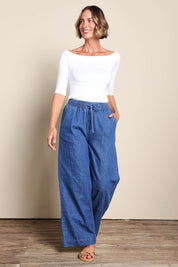 Maya Wide Leg Drawstring Jean - Middenim