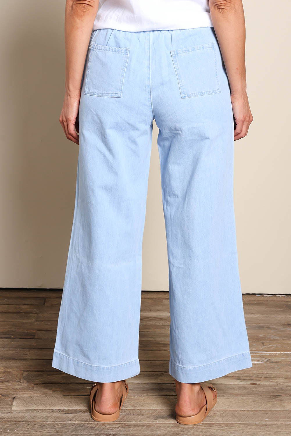 Maya Wide Leg Drawstring Jean - Paledenim