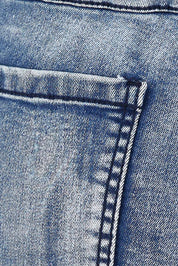 Product shot of the Paige Pull On Jean in colour Lightblue (Blue), detail