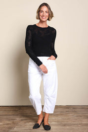 Rubi Pocket Barrel Jean - White