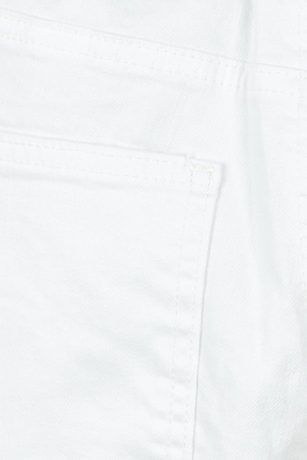 Product shot of the Rubi Pocket Barrel Jean in colour White (White), detail