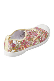 Product shot of the Liberty Euro Canvas Pull On in colour Margaretpi (Pink), from the back