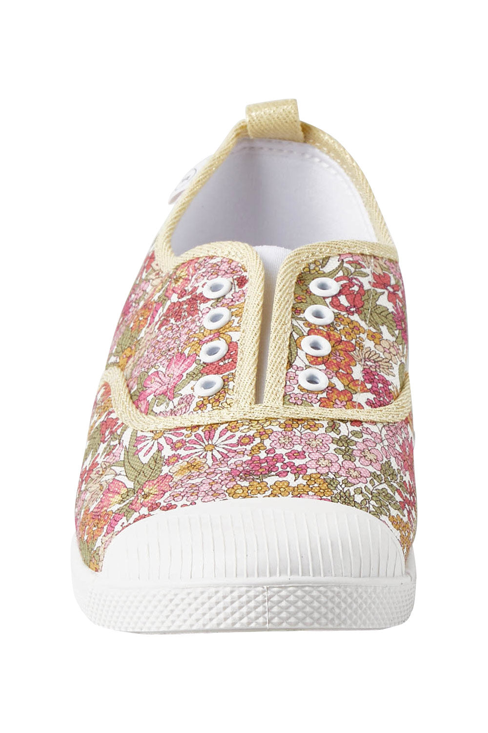 Product shot of the Liberty Euro Canvas Pull On in colour Margaretpi (Pink), detail