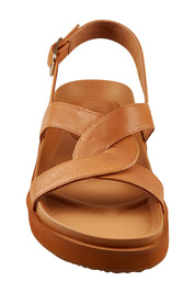 Product shot of the Murphy Leather Sandal in colour Coconut, detail