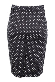 Product shot of the Printed Skirt in colour Print9 (Black), from the back