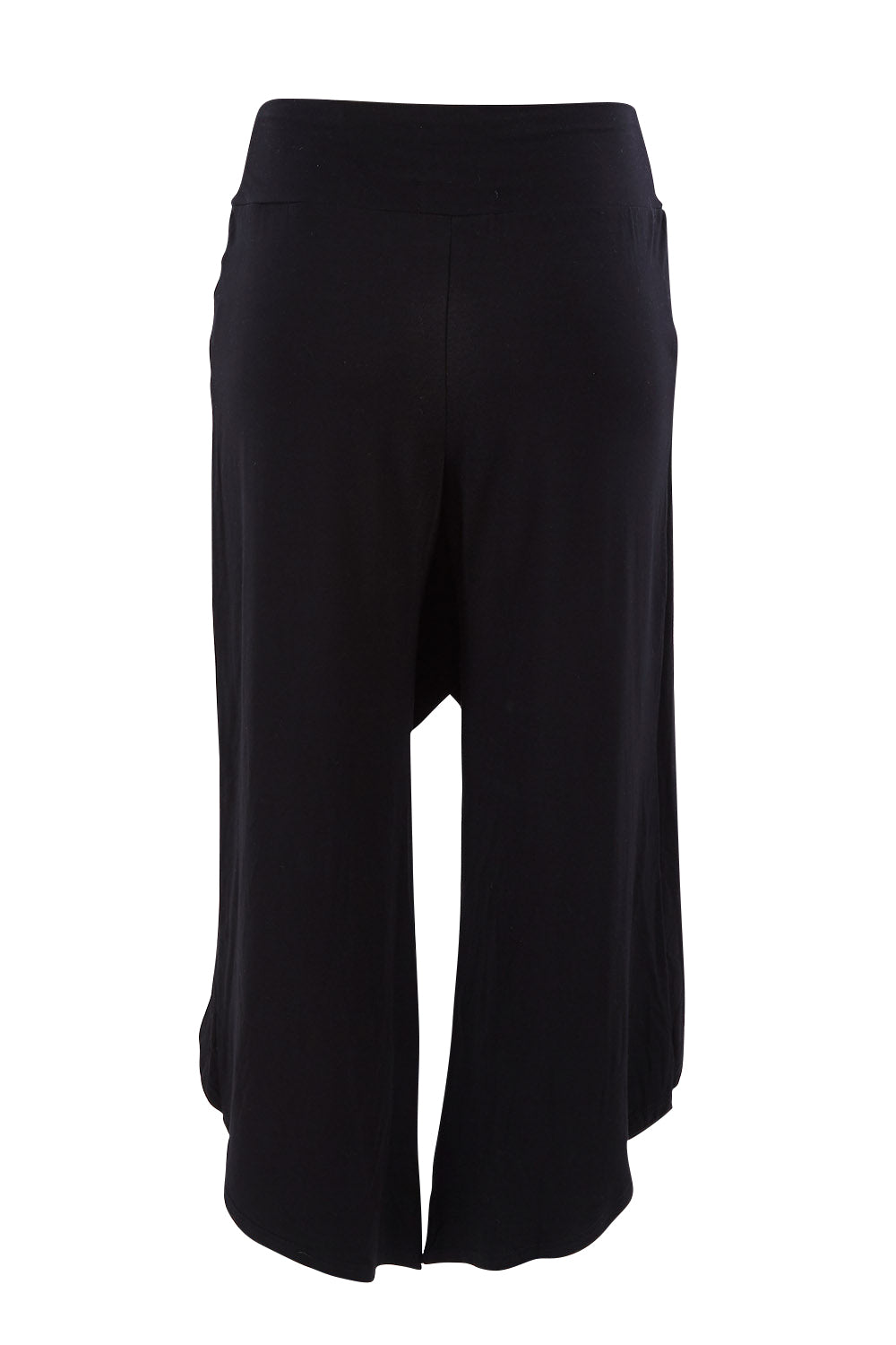 Product shot of the Crossover Bamboo Pant in colour Black (Black), from the back