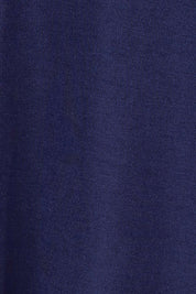 Product shot of the Zip Neck Bat Wing Tunic in colour Dnavy (Blue), detail