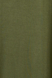 Product shot of the 3/4 Sleeve Bamboo Maxi Dress in colour Olive (Green), detail