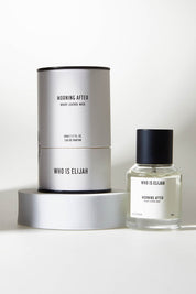 A model wearing size OneSize of the Morning After Eau De Parfum 50ML in colour Morningaft (White), from the front, showing the whole outfit