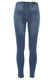 Product shot of the Veronica Jean in colour MidBlue (Blue), from the back