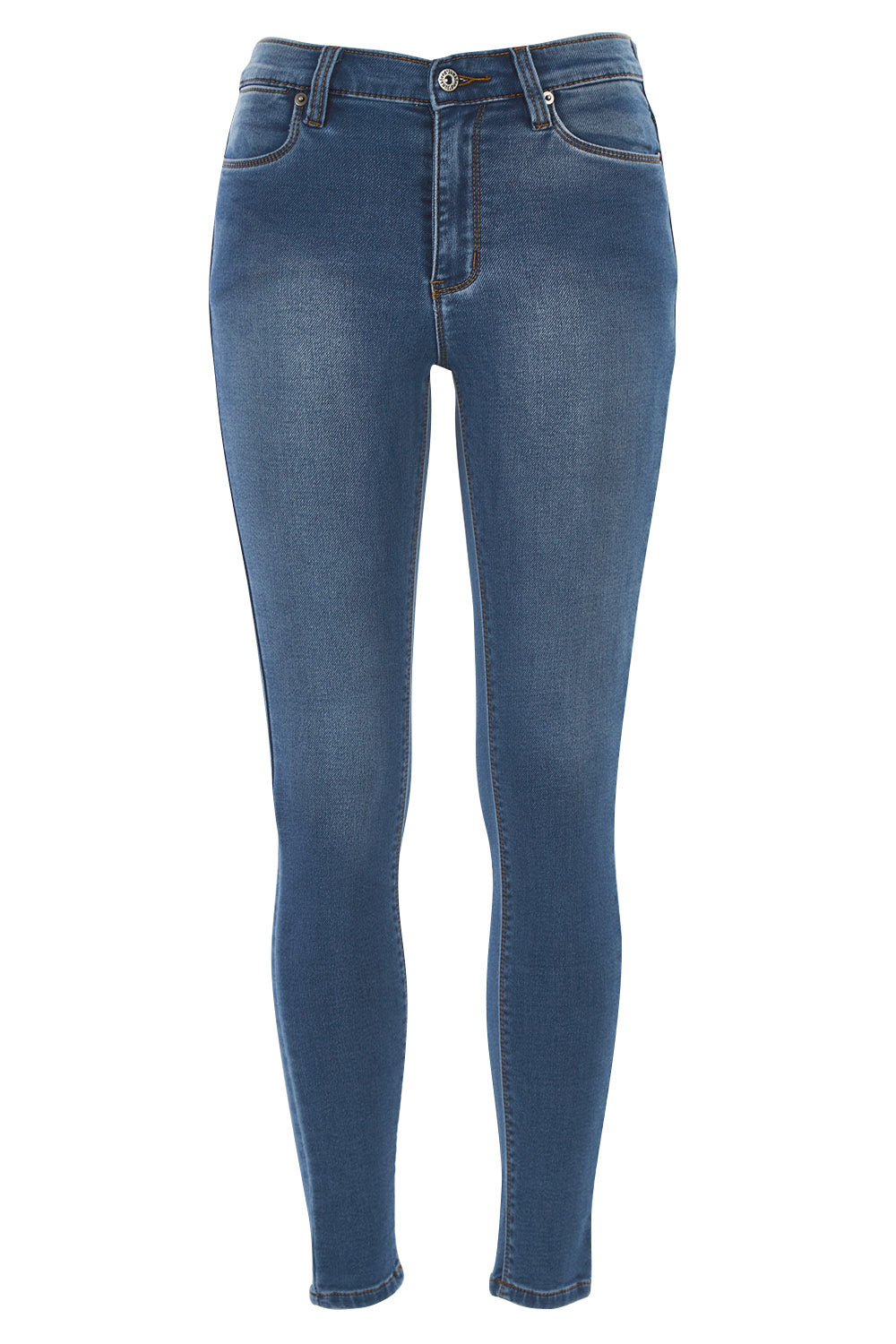 Product shot of the Veronica Jean in colour MidBlue (Blue), from the front