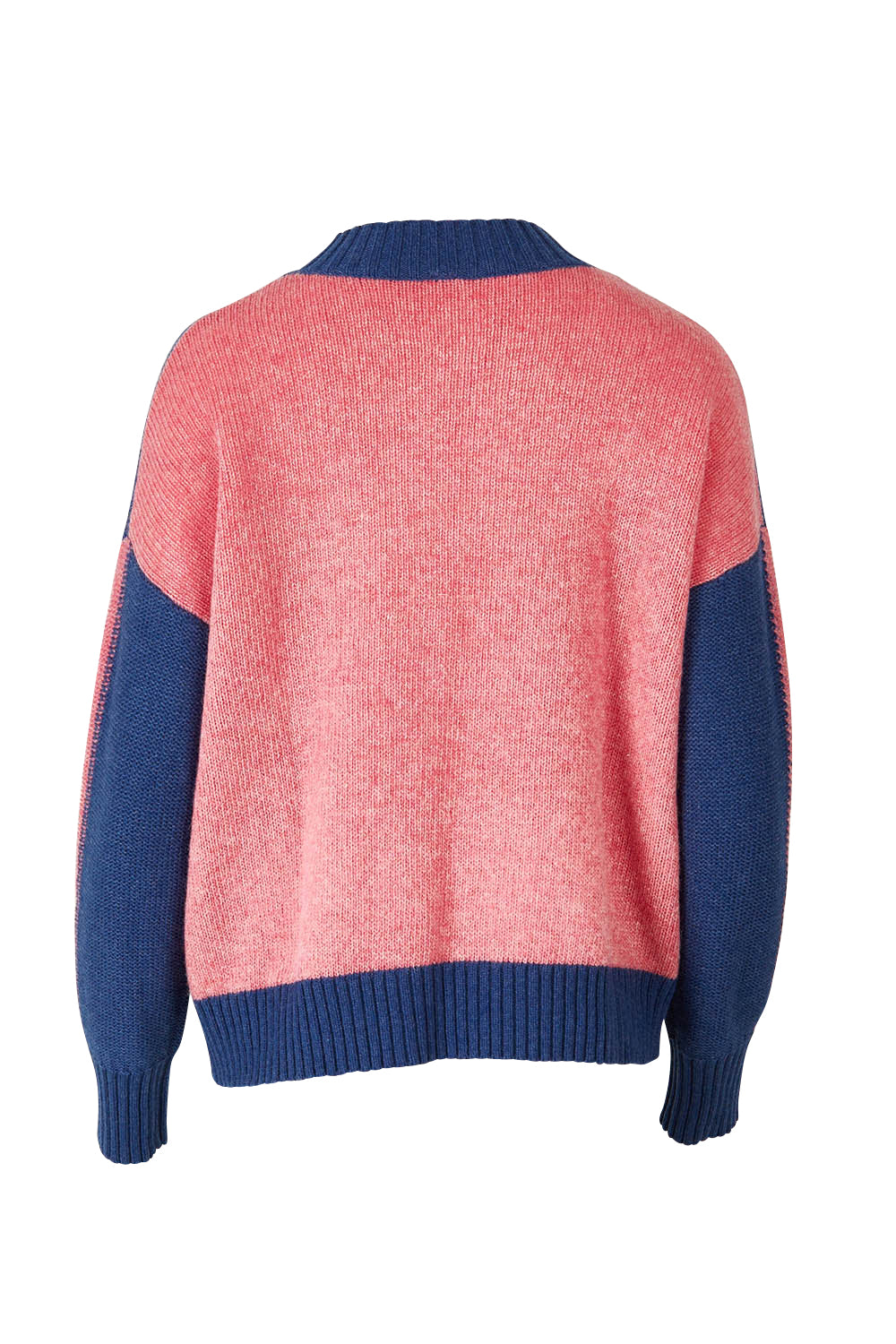 Product shot of the Colour Block Turtle in colour Denim (Blue), from the back